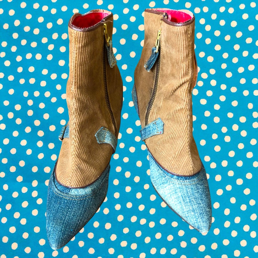 *VINTAGE - Miss Sixty “Spats” Jean Booties*